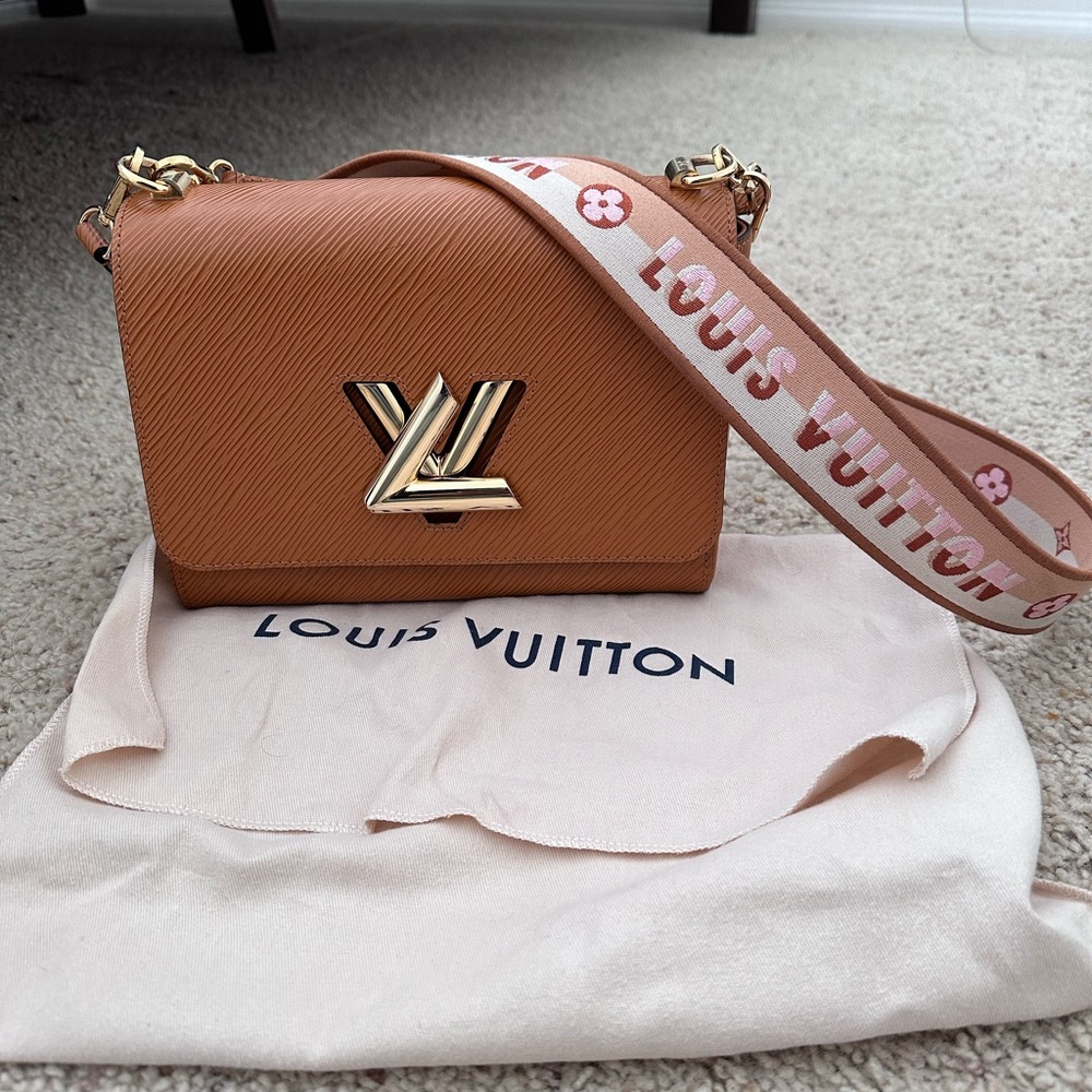 Louis Vuitton Brown Crossbody Bag with Gold Accents